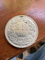 2 Franken 1862 Silbermuenze helvetia guter Zustand