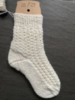 KINDERSOCKEN - WOLLSOCKEN - SOCKEN - WEISS/BEIGE GR 25/26