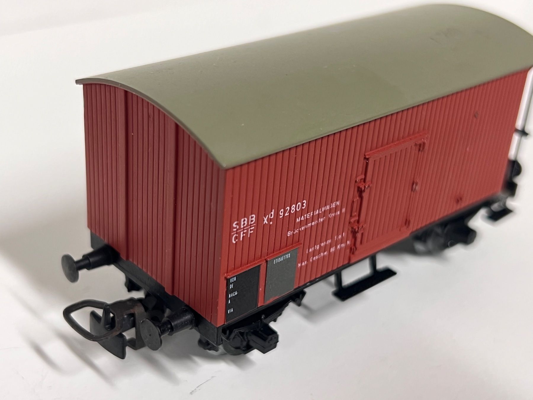 Trains électriques: RUCO SBB MATERIALWAGEN  92803 HO DC – D'occasion à Neuenhof par ludovicco 2