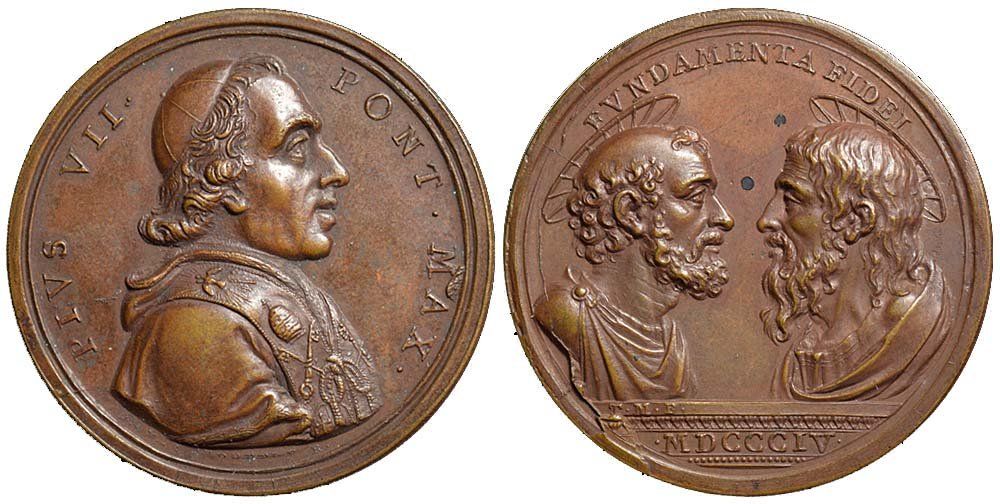 Medaglie: Rom, Pius VII, Medaille AN V 1804 – Usato da Chiasso venduto da Novamarketing