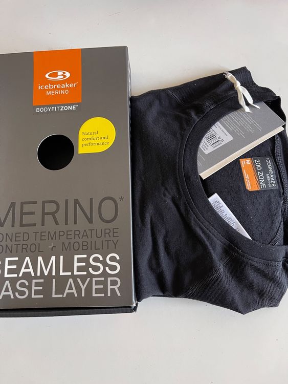 Icebreaker Merino Chemise thermique à manches longues en laine pour homme, Cloud Ray, TT-Grand