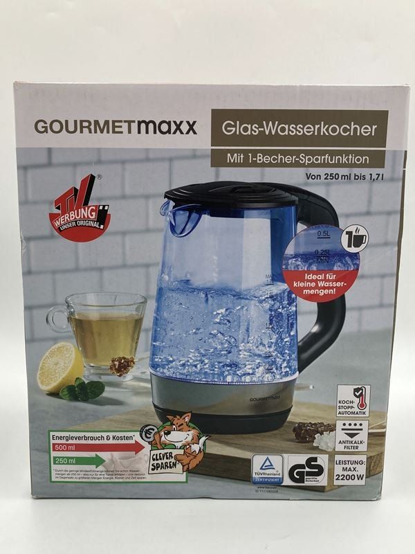 Bouilloires électriques: GOURMETMAXX | Wasserkocher | 1.7 L | Glas – Neuf (Voir description) à Wittenbach par Restwert_St-Gallen 3