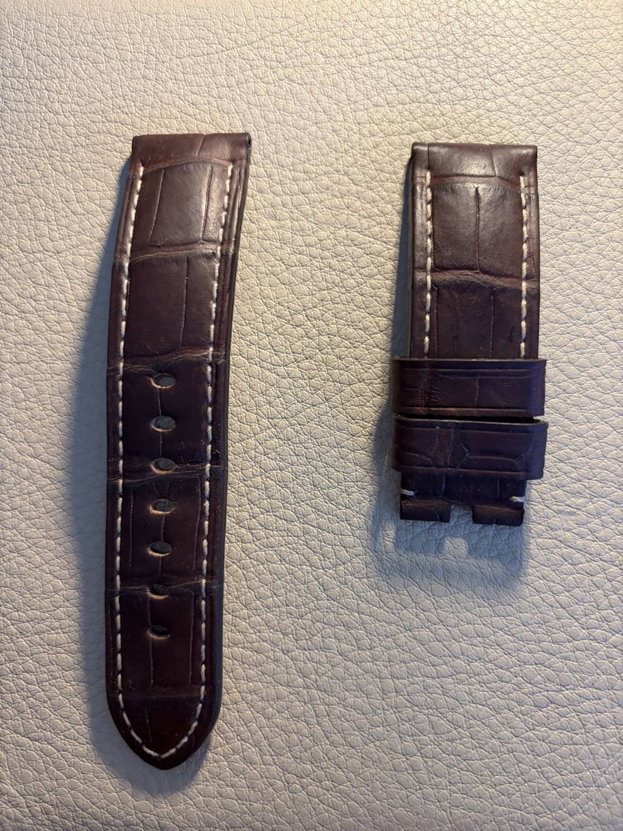 Armbänder & -reifen: Bracelet Panerai cuir marron 24/22 mm – Bon état – Gebraucht aus Meyrin von Samos23