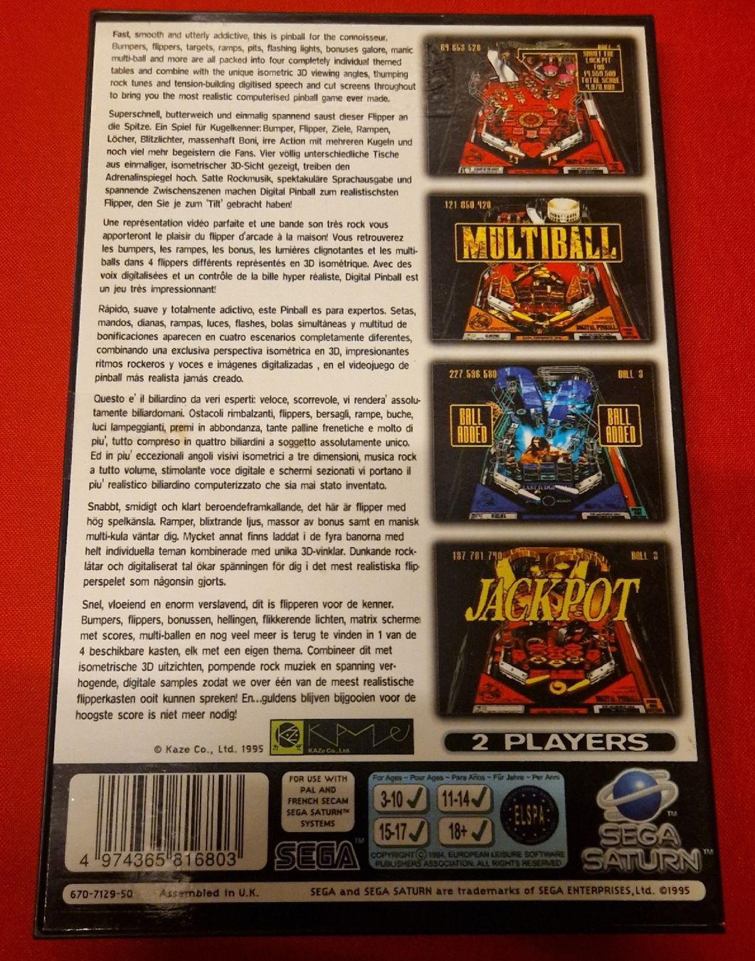 Sega Giochi: Digital Pinball - Sega Saturn – Usato da Villars-sur-Glâne venduto da MrLobTec 1