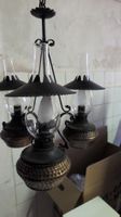 Lampadario elettrico in rame stile antico 3 luci