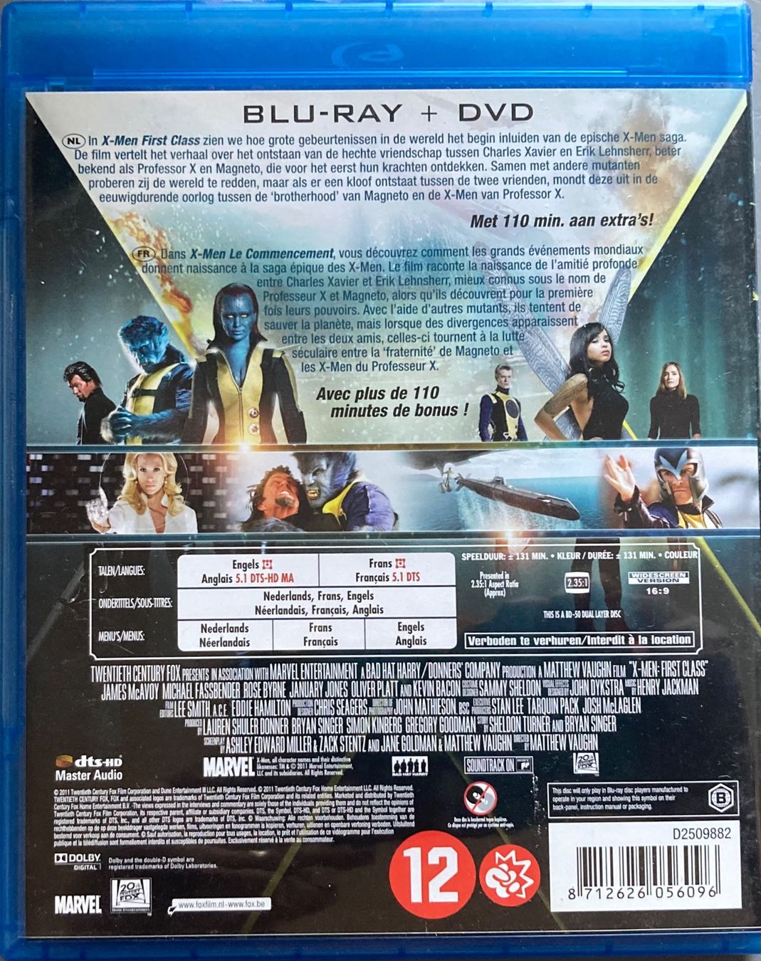 Alle DVDs: X-MEN:  FIRST CLASS (LIMITED EDITION : BLU-RAY + DVD) – Gebraucht aus Poliez-Pittet von Newtown-Records 3