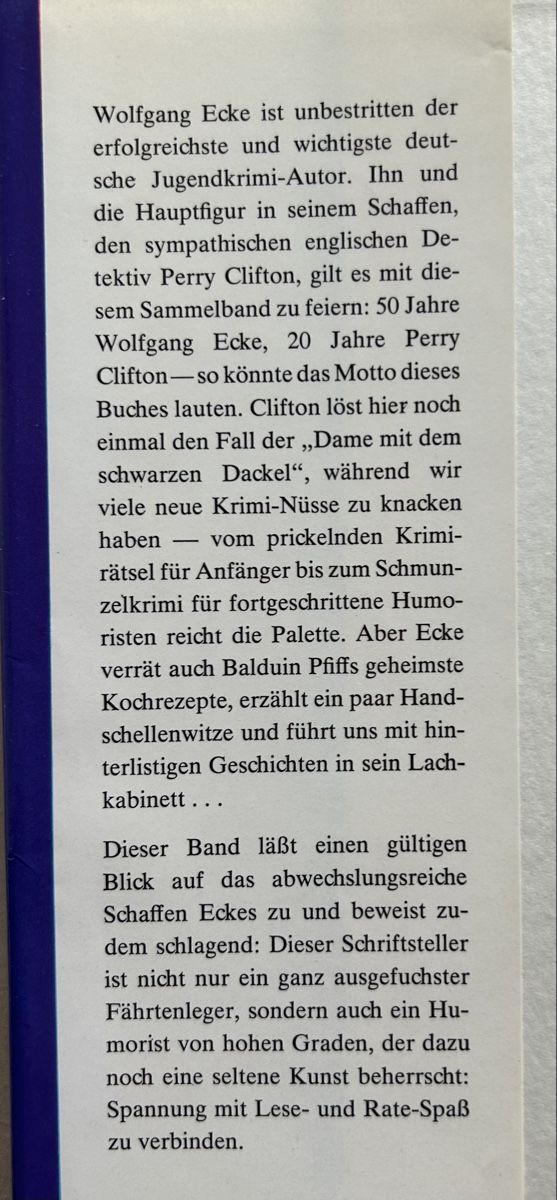Libri: Wolfgang Ecke Buch, Jugend Krimis – Usato da Reinach BL venduto da Linda013 2