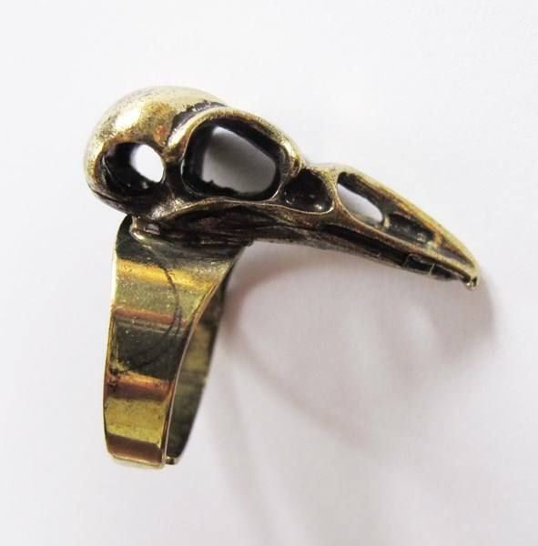 Anelli: Taxidermy Ring Vogelschädel Bird Skull – Nuovo (secondo la descrizione) da Schwanden GL venduto da UHRKNALL 3
