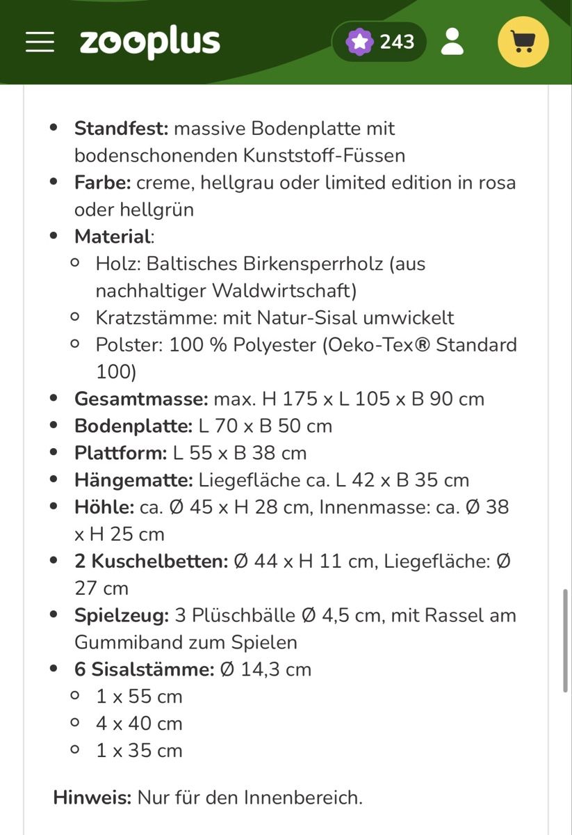 Katzenbaum - Kratzbaum: Katzenbaum – Neu und originalverpackt aus Winterthur von Miinaronja 4
