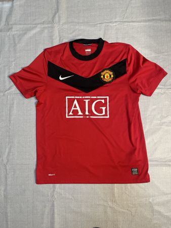 Maglia calcio Nike Manchester United rosso nero usato