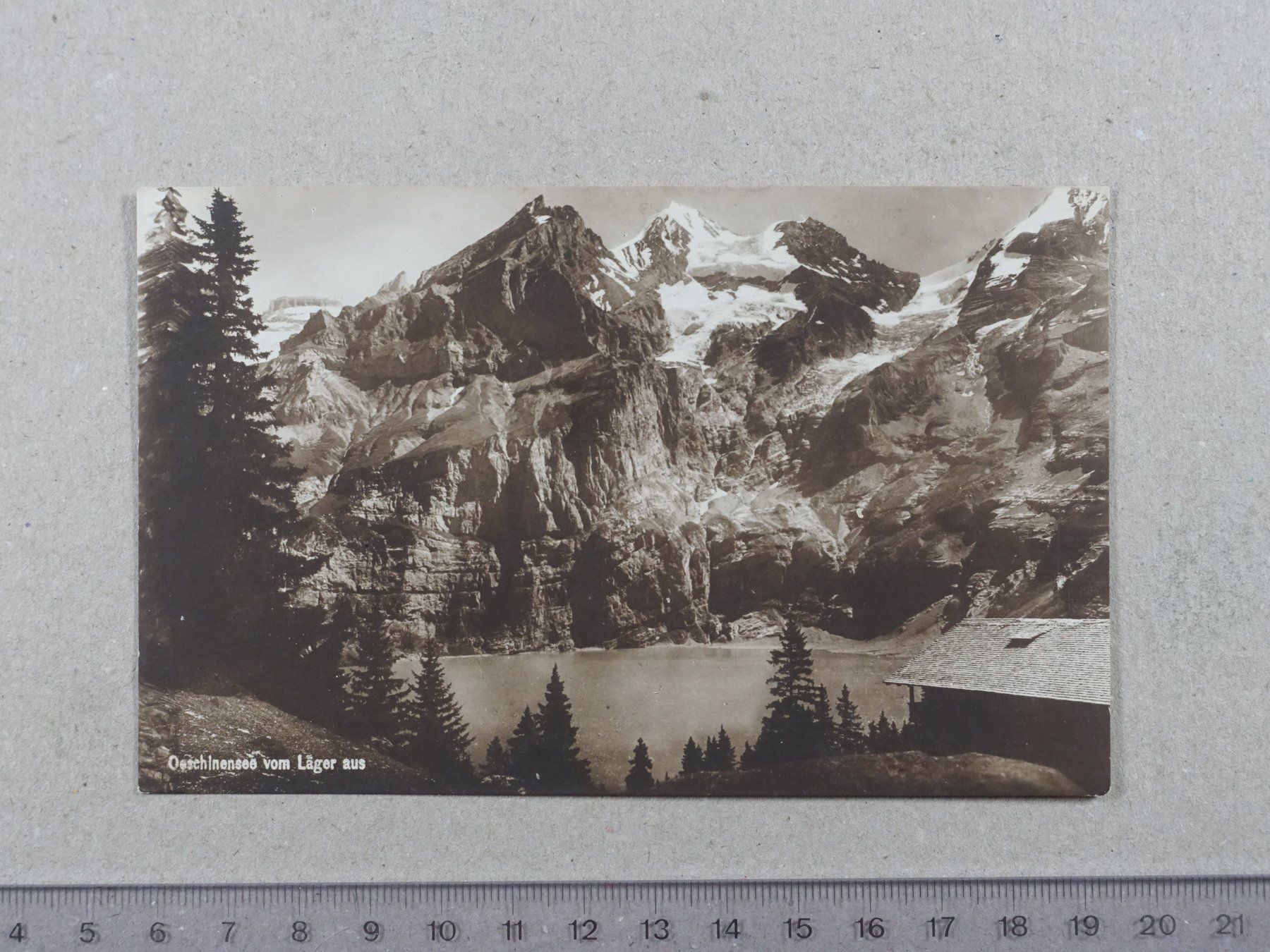 Cartoline postali: Oeschinensee vom Läger aus – Usato da Lenzburg venduto da fh1