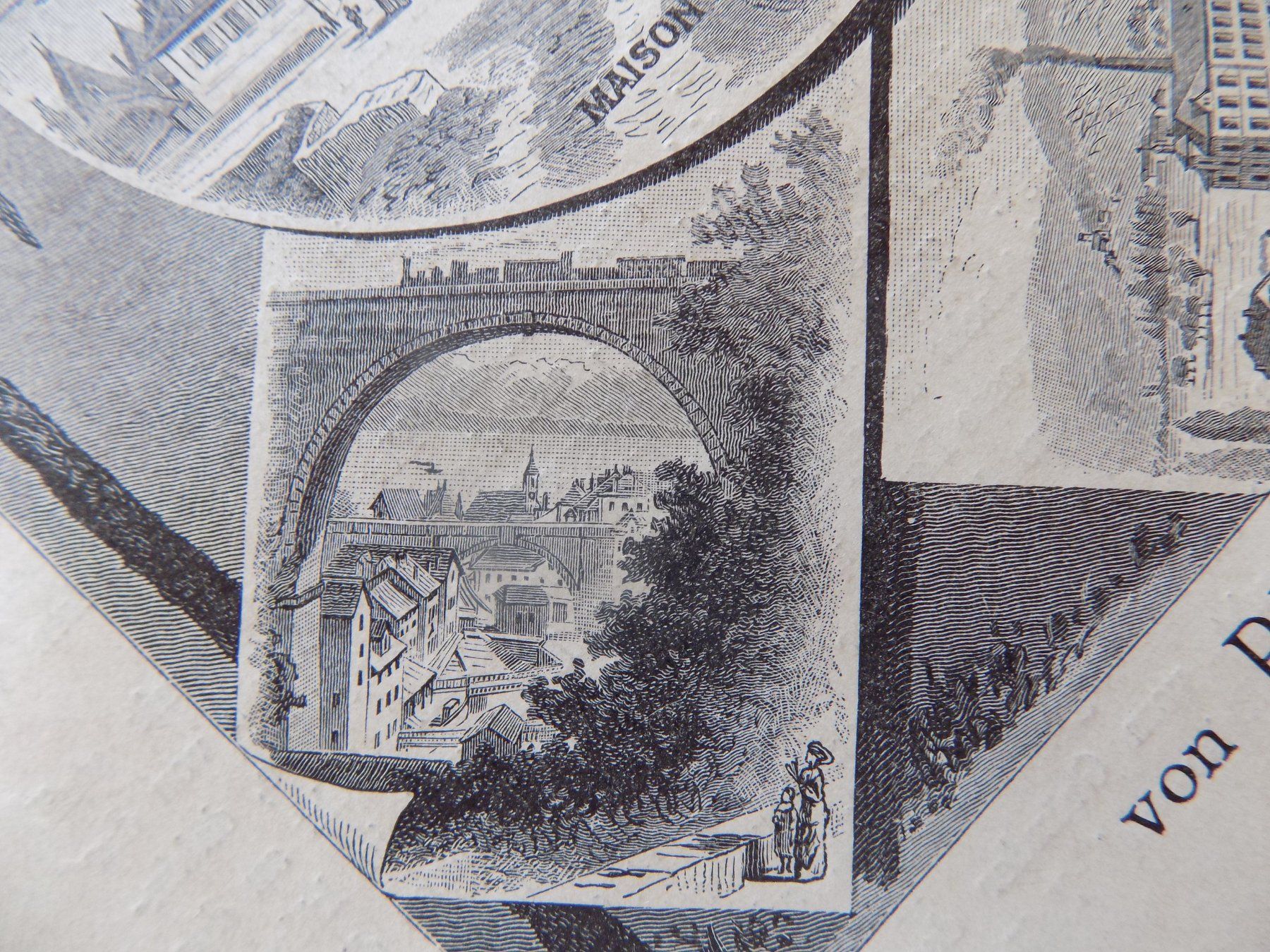 Gravures: Neuchatel Ansicht der Chocolade-Fabrik – D'occasion à Risch par Antikfee 6