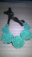 HALSKETTEN MODESCHMUCK MIT ECHT KRISTALL,,HELLBLAU