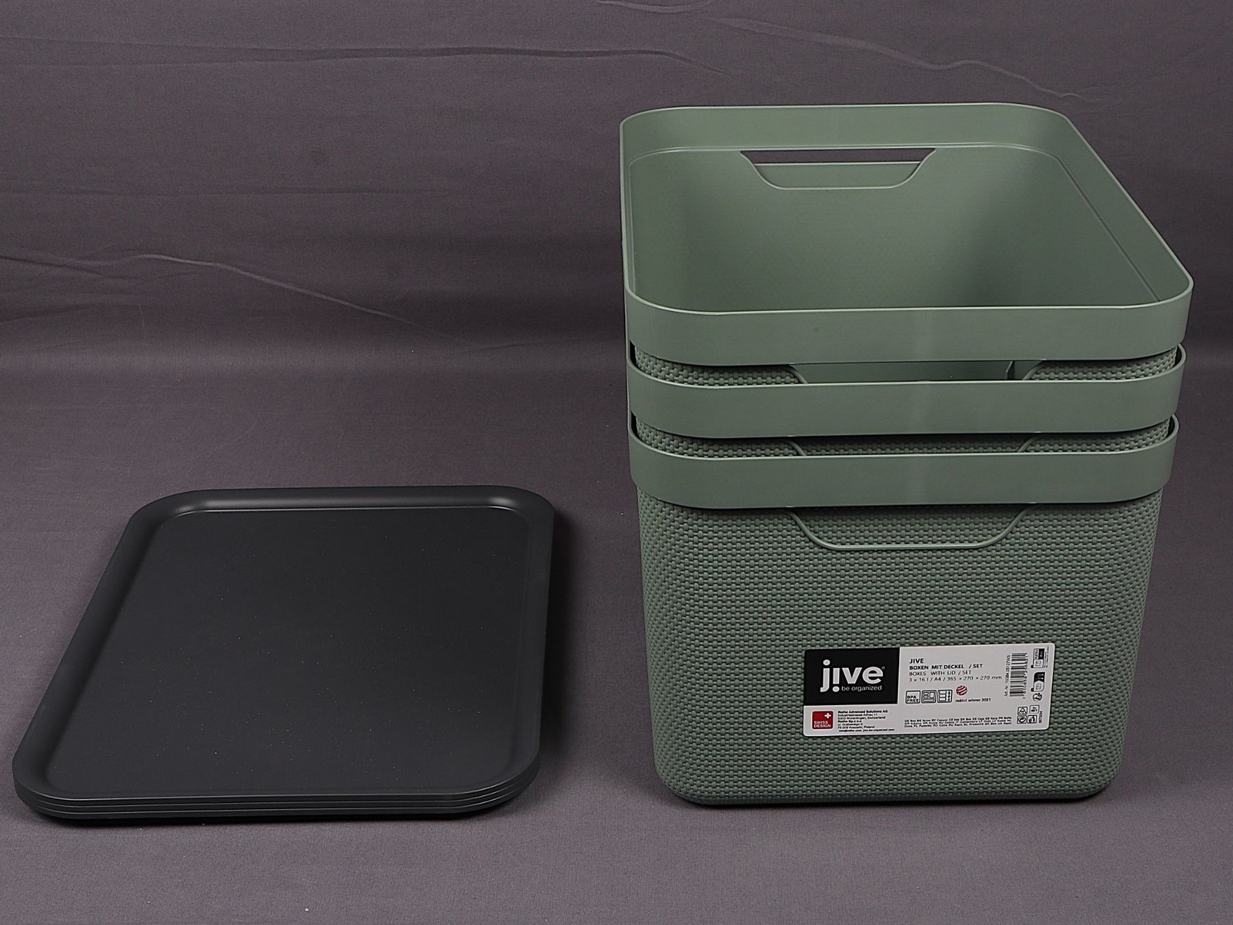 Casse di trasporto: JIVE Boxen mit Deckel 3x 16l – Nuovo (secondo la descrizione) da Steinen venduto da Restwert_Steinen 4