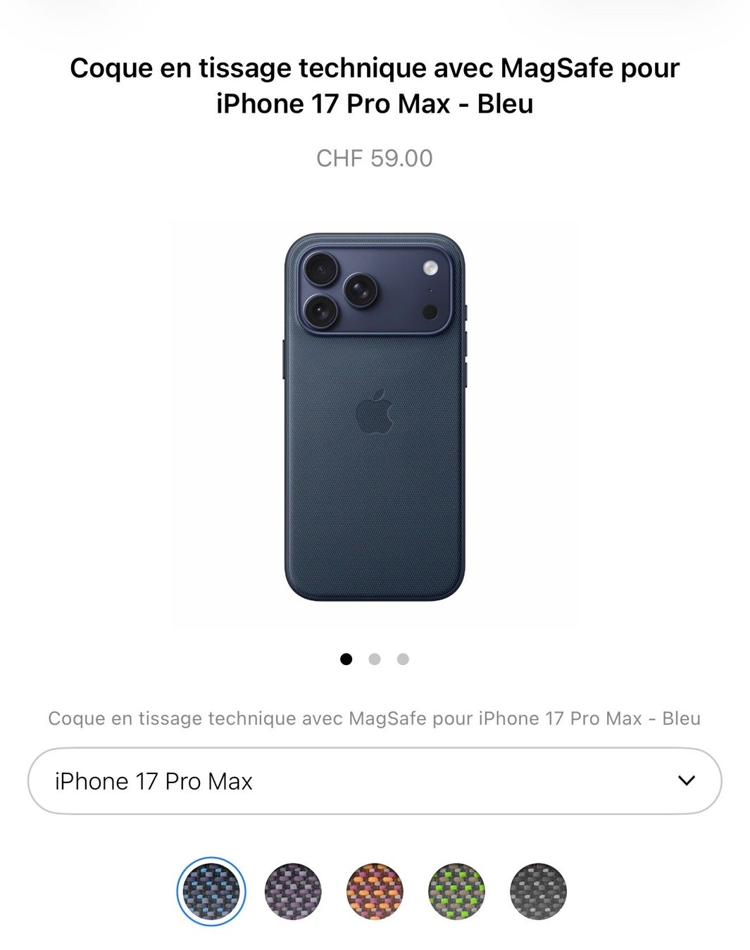 Apple Cover & Protezioni schermo: Coque IPhone 17 Pro Max – Nuovo e nell'imballaggio originale da Grandvaux venduto da RGKeller