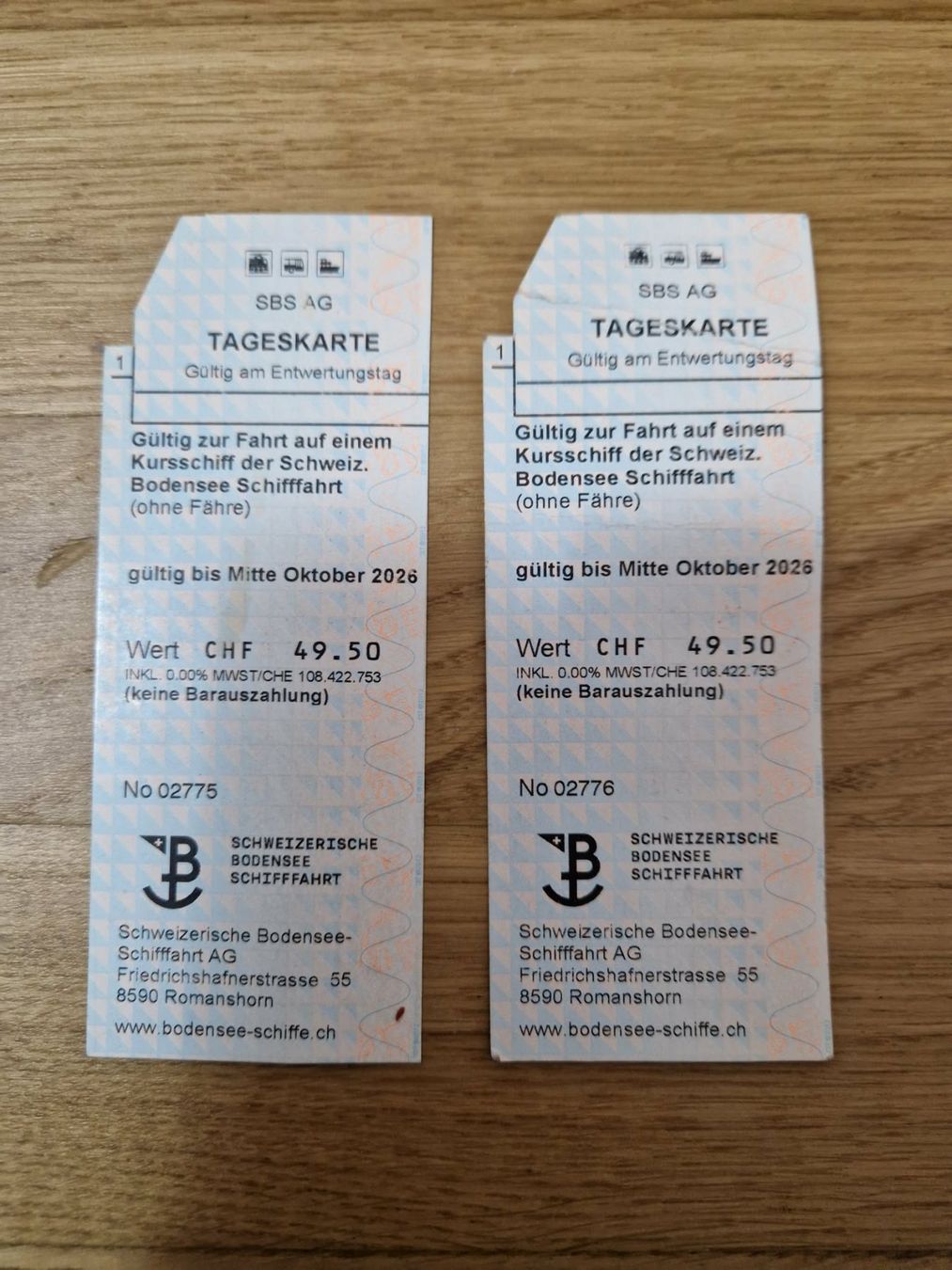 Tickets: Tageskarte – Neu und originalverpackt aus Baar von rupan02