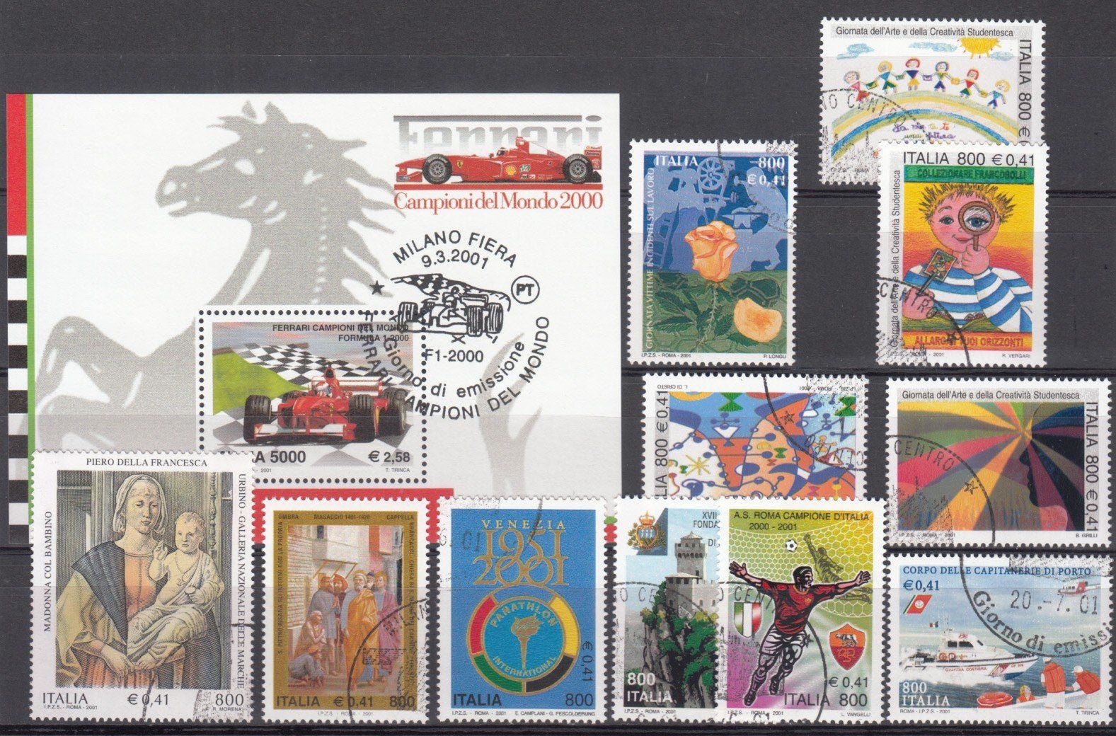 Tous les timbres: Italien 2001 mit ET – D'occasion à Bürglen TG par StampGraf 2