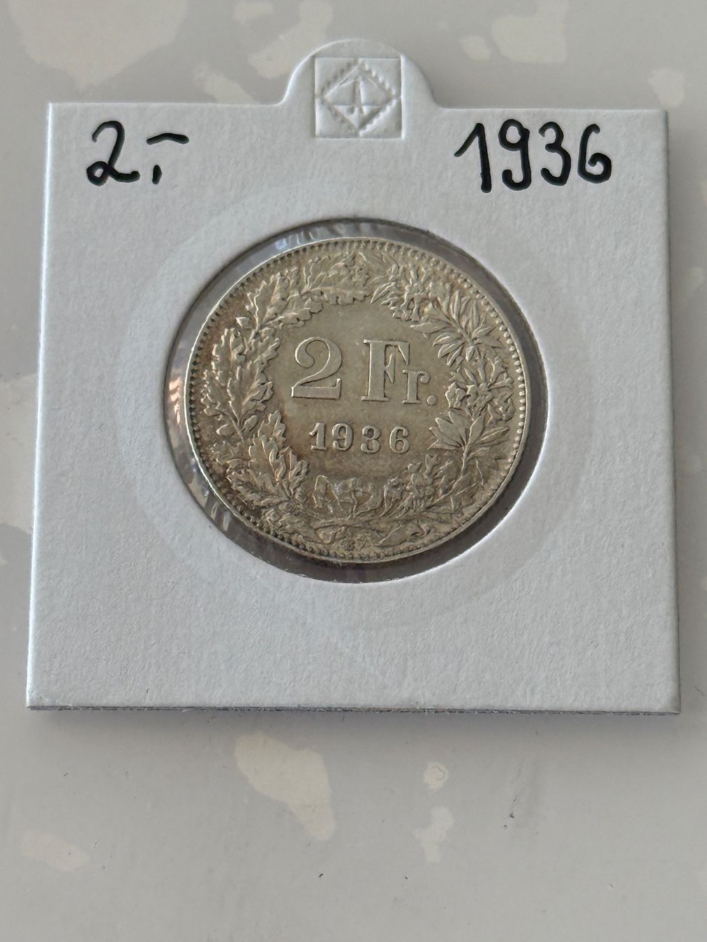 Alle Münzen: 2 Franken 1936  Rar – Gebraucht aus Wallisellen von SWISS_SILVER1 1