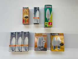 Kerzen Lampen E14 & E27 (10 Stück)