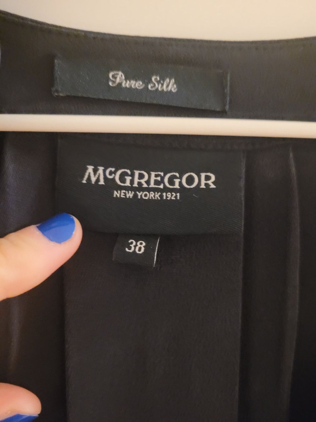 Kleider: McGregor Seidenkleid, Gr.38, Dunkelblau, Seide – Neu (gemäss Beschreibung) aus Zürich von mgn1 2