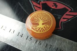 Aventurin rot  Disc 30x6mm "Baum des Lebens" inkl porto
