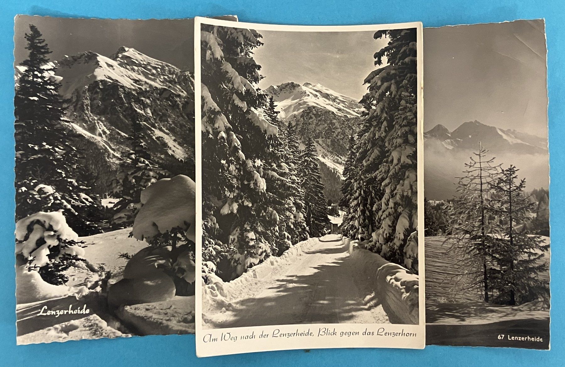 Cartoline postali: 9 ANSICHTSKARTEN LENZERHEIDE WINTER – Usato da Oberwil BL venduto da SALOB 1