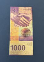 Vergoldete 1000er CHF Note