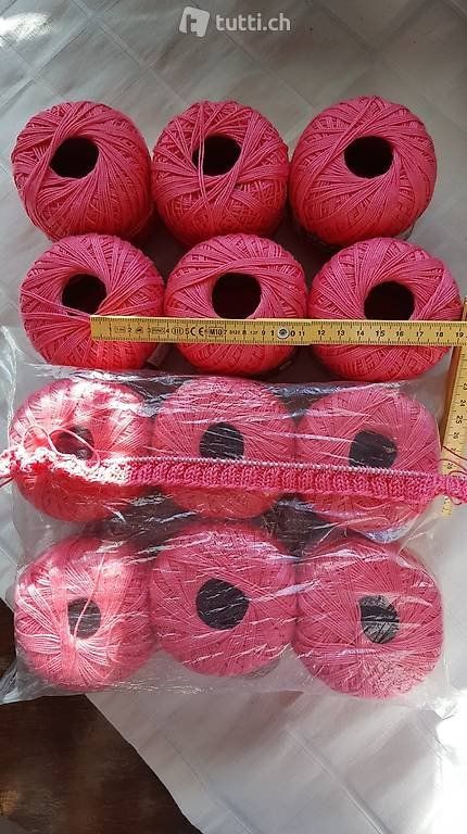 Wolle: Schulgarn pink, WEDA 100 % Baumwolle, Schweizer Qualität – Neu und originalverpackt aus Schönengrund von lia_t65g