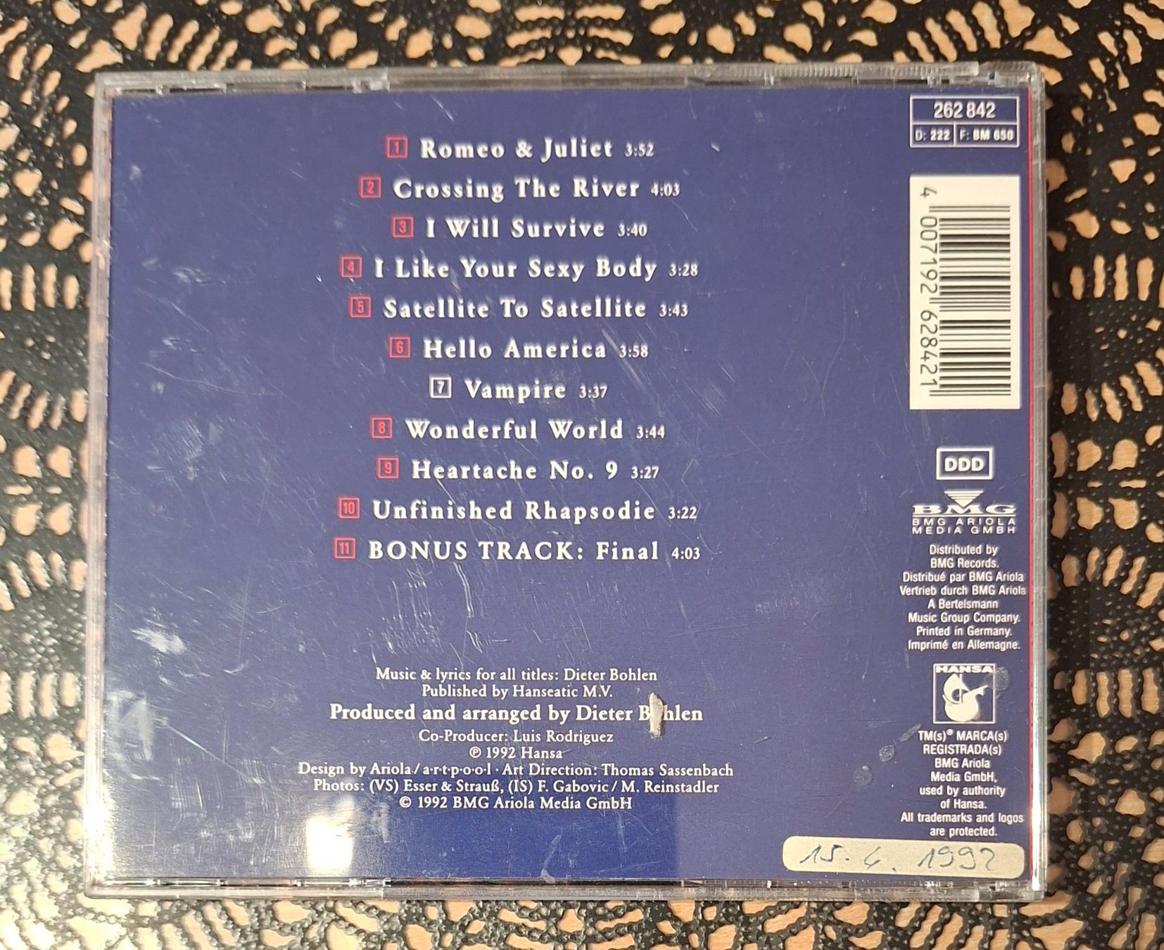 CD: Blue System - Hello America, DE Pop CD Album 1992 – Usato da Schönenberg TG venduto da Gregolino76 1