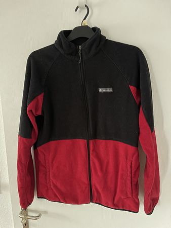 Columbia Fleece Jacke, Grösse L, Schwarz/Rot, Top! Y2k ,