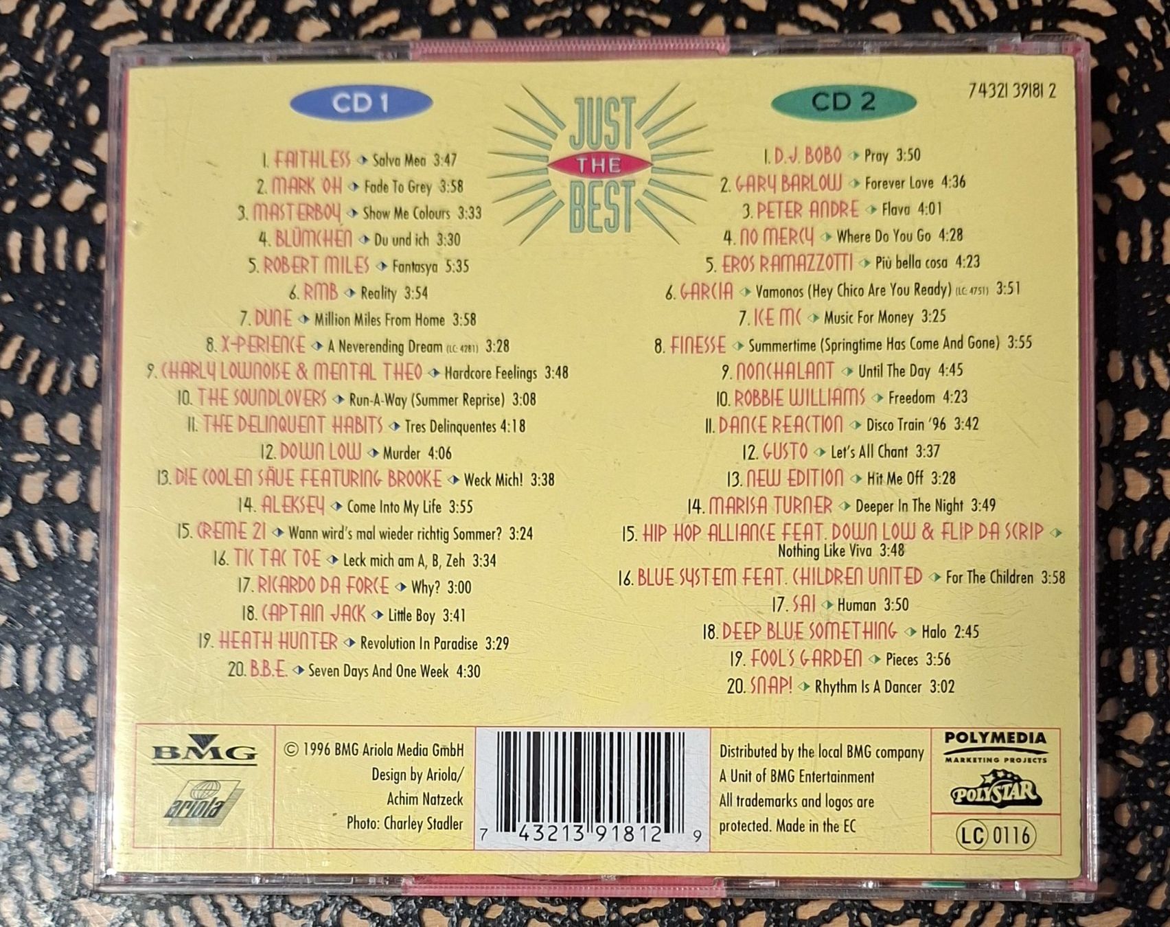 CD: Just The Best Vol. 9, 2CD Hit Compilation Sampler 1996 – Usato da Schönenberg TG venduto da breiti12 1