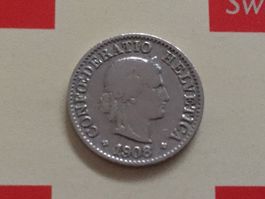 5 Rappen 1908 s-ss, nur 3,0 Mio!