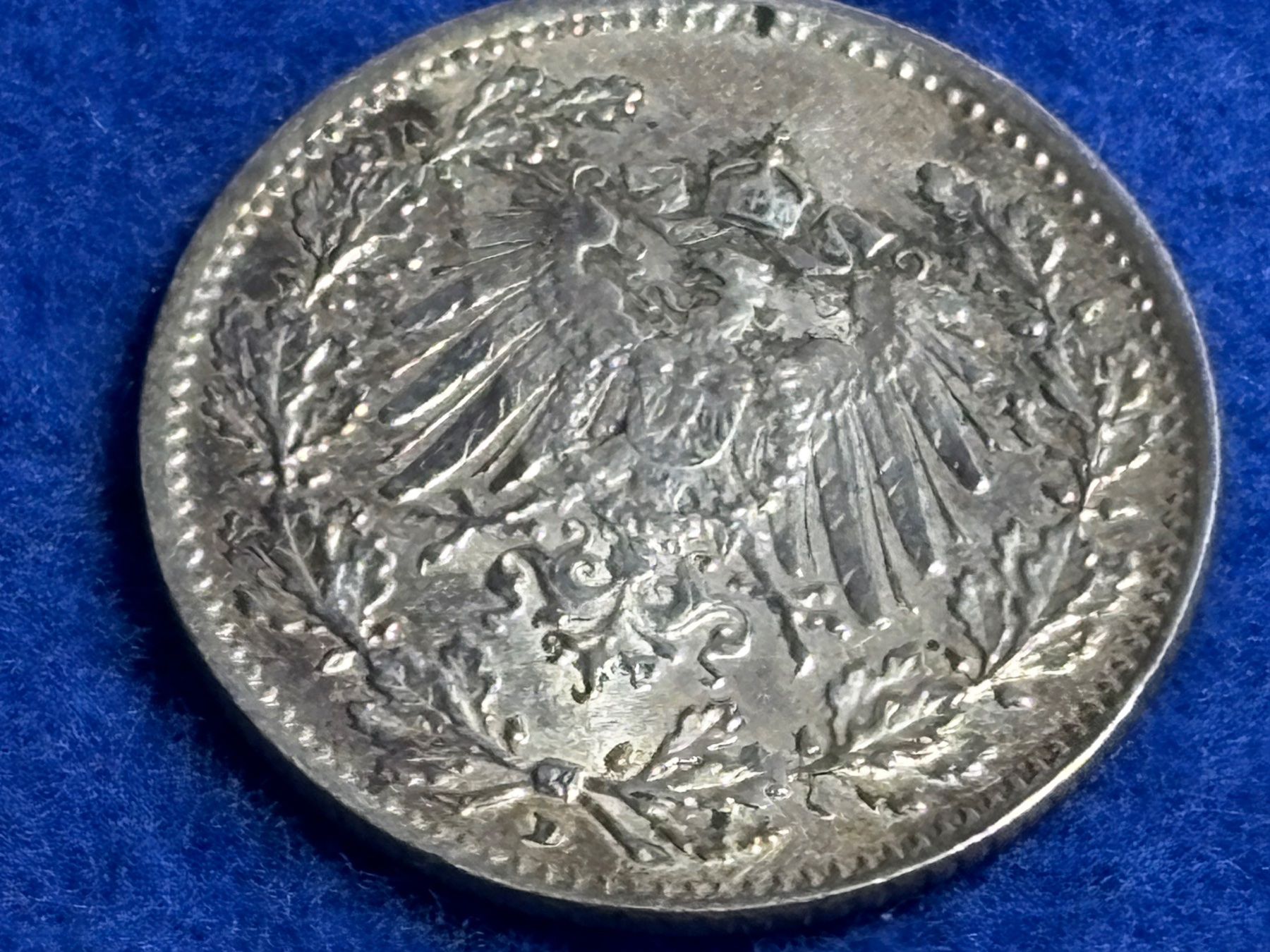 Tutti le monete: 1/2 Mark 1915, Durchmesser 19,6 mm – Usato da St. Peterzell venduto da verena40
