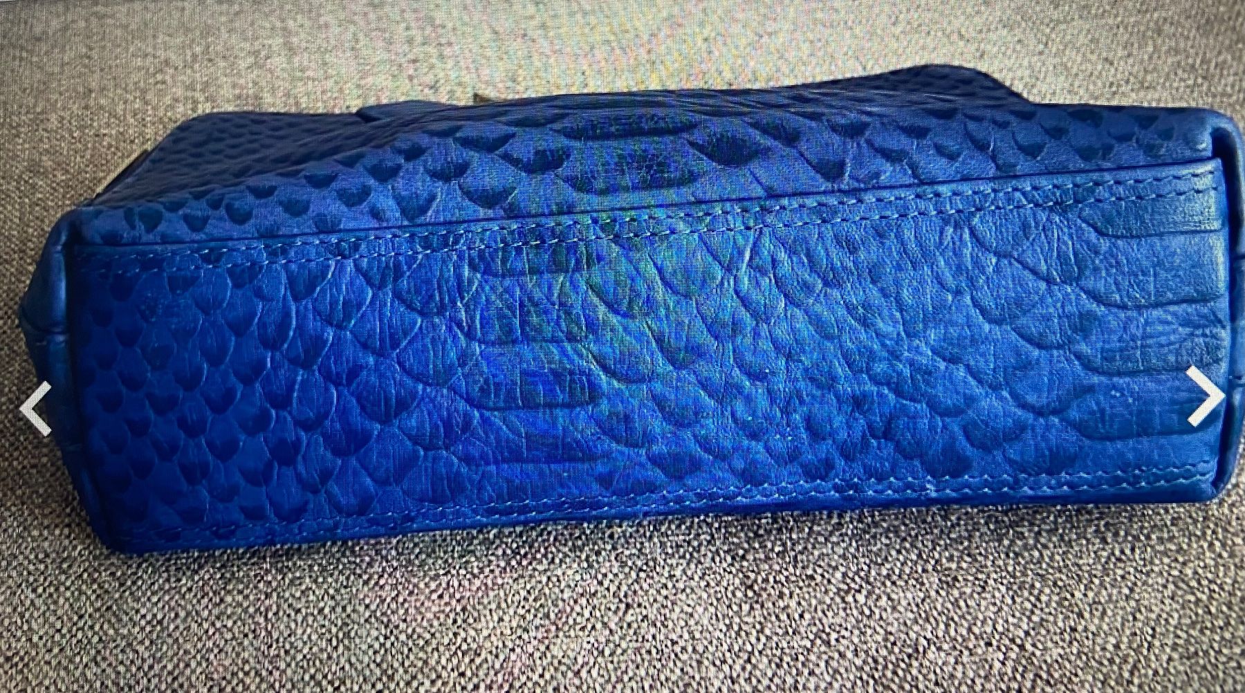 Custodie per cosmetici: FIORELLI Trousse 100% cuir écailles bleu roi – Nuovo (secondo la descrizione) da Genève venduto da kik_8jd6 3