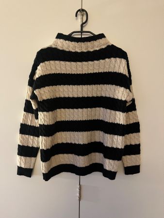 Strickpullover Schwarz-Weiss Mango S