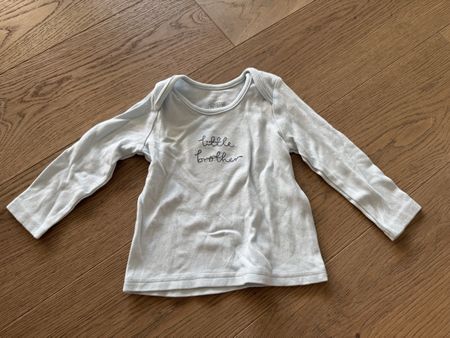 Langarm-Tshirt "Little Brother", Grösse 6-9 Monate, NEUWERTI