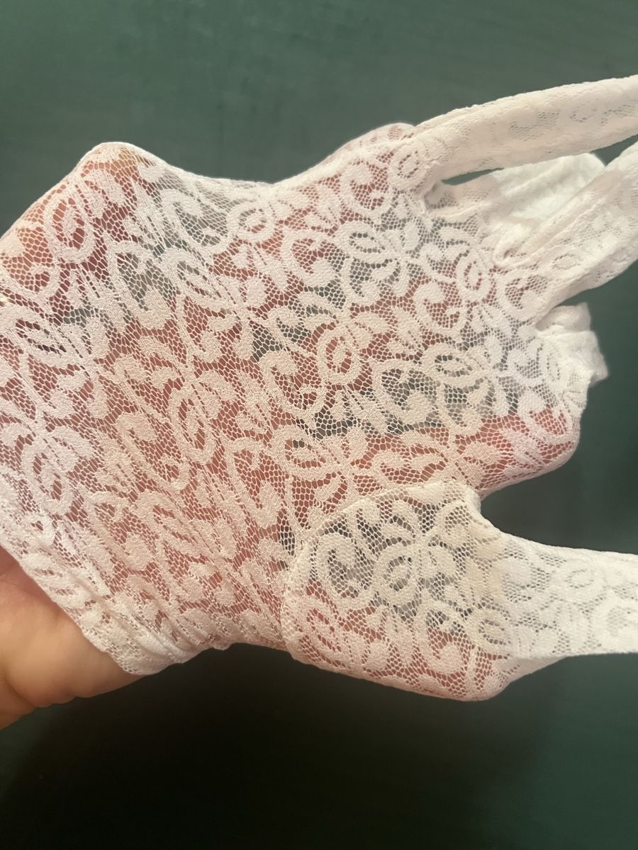 Abbigliamento: Spitzenhandschuhe weiss/ schwarz oder Rosa (1Size) – Nuovo e nell'imballaggio originale da Basel venduto da bellespirit 8
