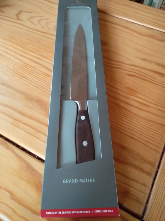 Victorinox Grand Maître Tranchiermesser – Geschmiedete Klinge, 22 Cm, Rostfreier Stahl, In Geschenkbox