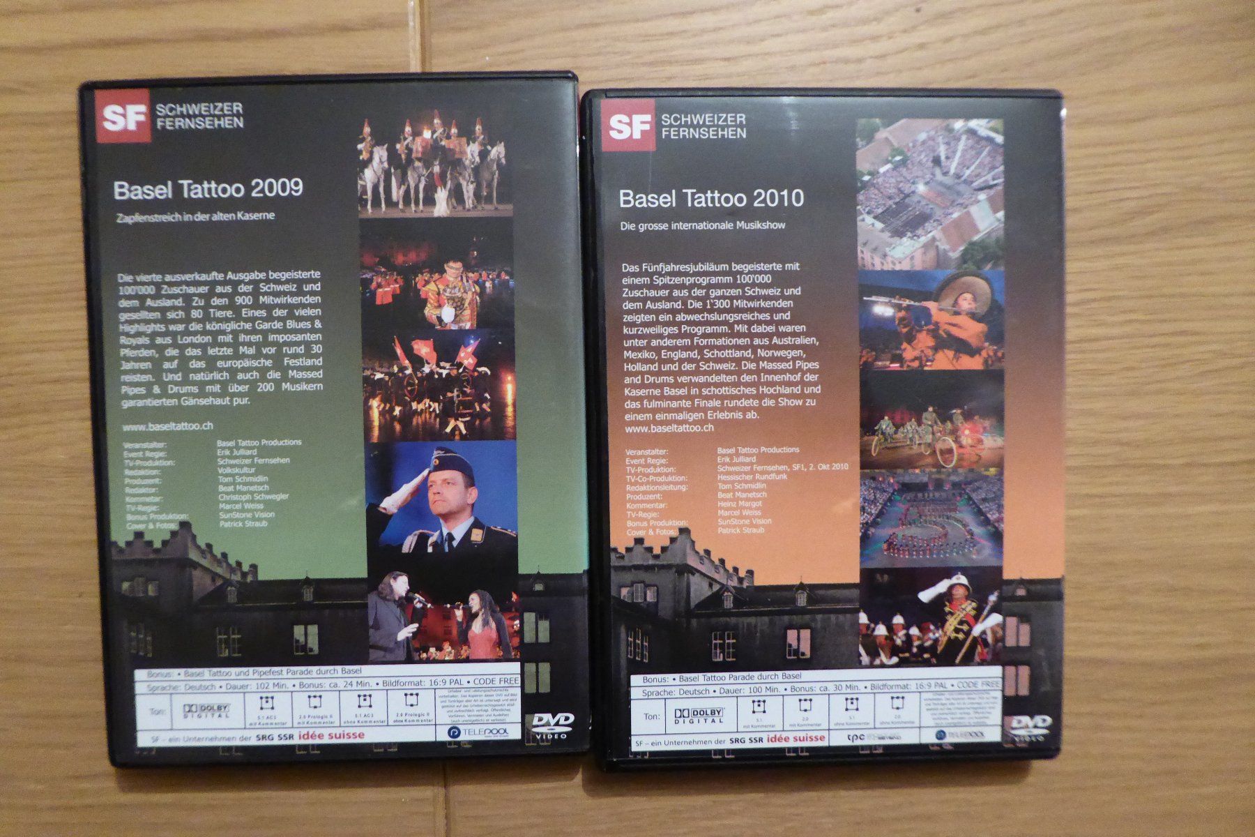 Tutti i DVDs: 2x DVD Basel Tattoo 2009 2010 – Usato da Allschwil venduto da Summelsarium 1
