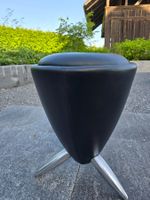 Leolux Bongo Hocker Schwarz Leder