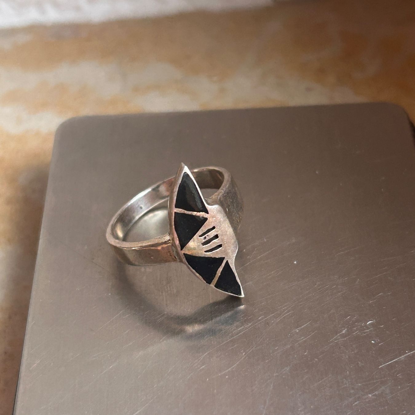 Ringe: Silberring Onyx-Halbmond (Grösse 60) – Gebraucht aus Laufen von belleskulptur 8