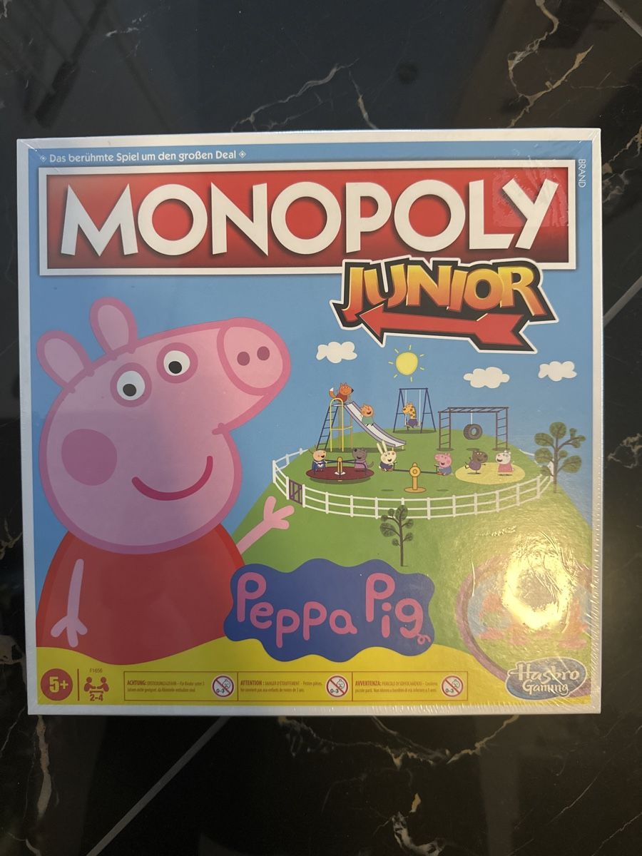Hasbro Giochi: Monopoly Junior Peppa Wutz – Nuovo e nell'imballaggio originale da Thun venduto da tulu_1995