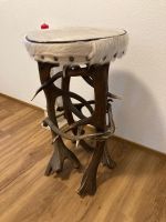 Barhocker Hirschgeweih Fell unikat guter Zustand