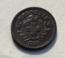 1883 1 Rappen -unz