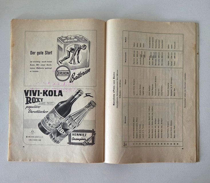 Alfa Romeo Dokumente: Programmheft Grand Prix Bern 1952 GP Schweiz Autorennen – Gebraucht aus Schenkon von Elbarto007 5