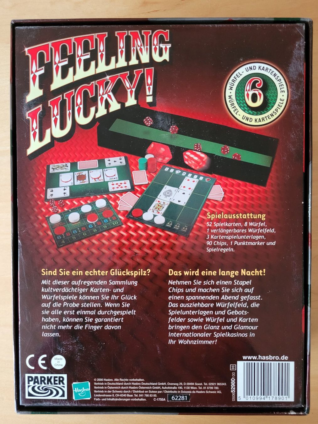 Parker Giochi: Feeling Lucky! Das Kasinospiel – Usato da Wiesendangen venduto da samoalk 4