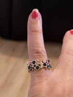Très Jolie bague 51 sertie plusieurs pierres neuves