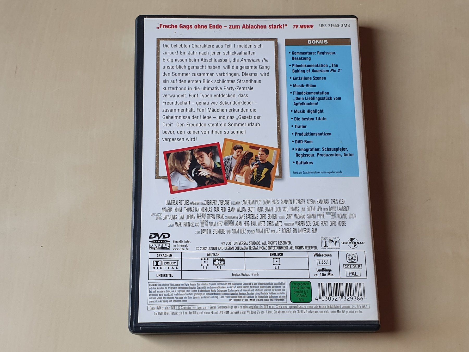 Alle DVDs: American Pie 2 – Gebraucht aus Stansstad von collectorsshop 1