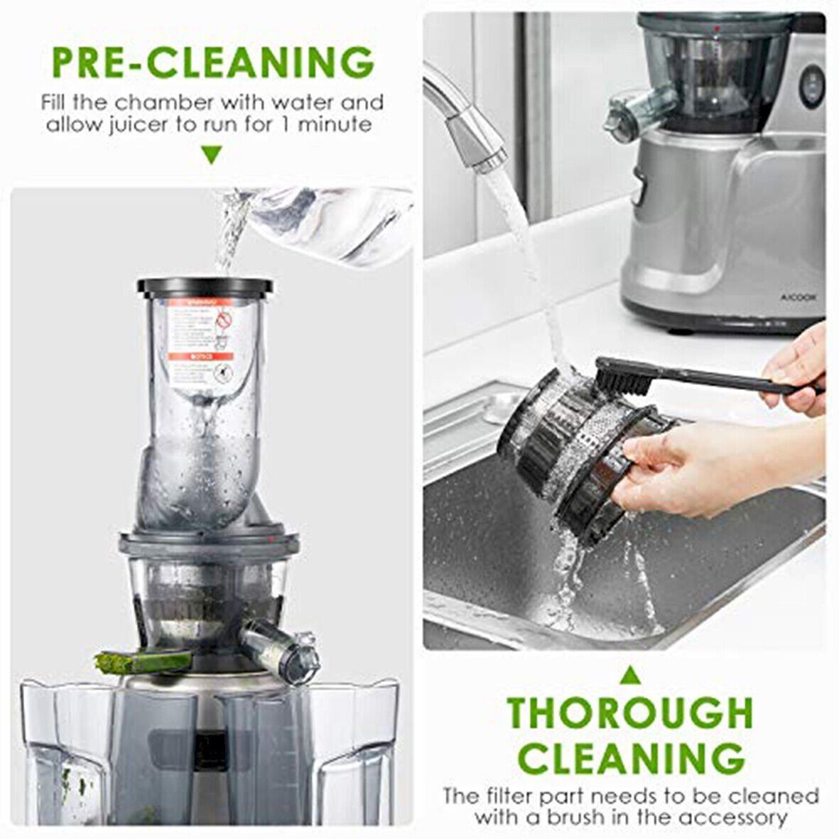 Küchengeräte: Aicok Saftpresse Slow Juicer 2 Filter – Neu und originalverpackt aus Bottighofen von zaap 4