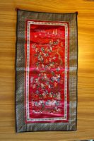 Wandbehang 100 spielende Kinder Vintage Seide Stickerei